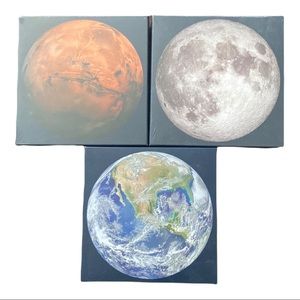 3, 1000 piece puzzles 🧩 The Earth, The Moon, Mars